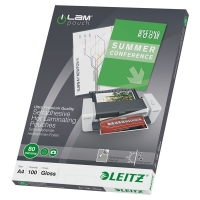 Leitz iLAM A4 self-adhesive glossy laminating pouch, 2x80 microns (100-pack) 33872 211118
