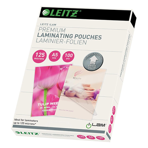 Leitz iLAM A5 glossy laminating pouch, 2x125 microns (100-pack) 74930000 211082 - 1