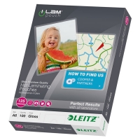Leitz iLAM A6 glossy laminating pouch glossy, 2x125 microns (100-pack) 33806 211112