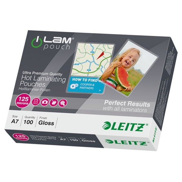 Leitz iLAM A7 glossy laminating pouch, 2x125 microns (100-pack) 33805 211114 - 1