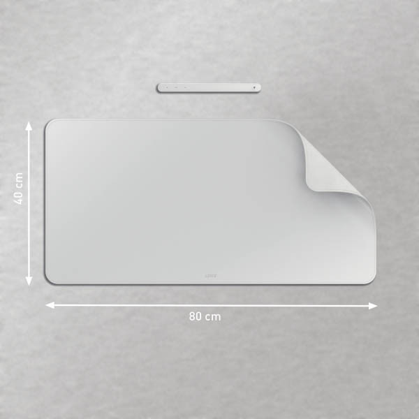 Leitz light grey leather-look desk pad, 40cm x 80cm 213461 - 2