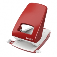Leitz red 2-hole punch, 4mm (40-sheets) 51380025 211392