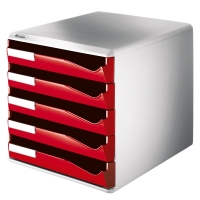 Leitz red drawer unit (5 drawers) 52800025 211206