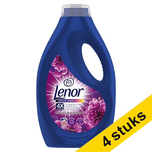 Lenor Amethyst & Flower Bouquet liquid detergent, 900ml (20 washes) (4-pack)  SLE00477 - 1