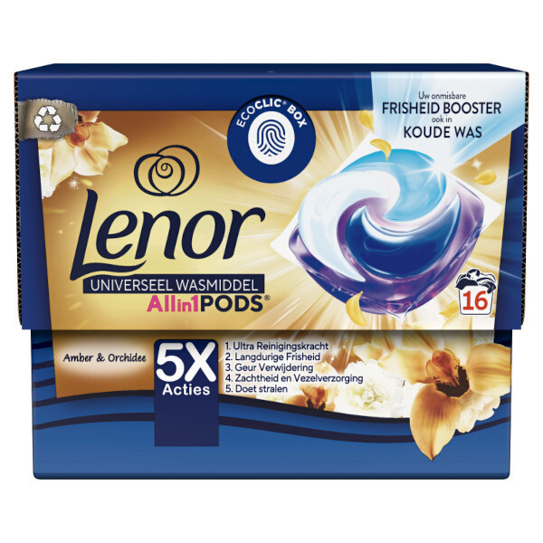 Detergent pods (16 pods) | Lenor All-in-1 Amber & Orchid SLE00376 - 1