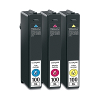 Lexmark 0014N0850 (#100XL) C/Y/M high capacity ink cartridge 3-pack (original Lexmark) 040436