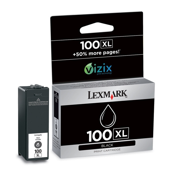 Lexmark 014N1068E (#100XL) high-capacity black ink cartridge (original Lexmark) 040422 - 1