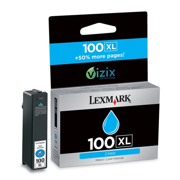 Lexmark 014N1069E (#100XL) high capacity cyan ink cartridge (original Lexmark) 040424 - 1