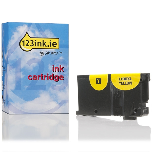 Lexmark 014N1071E (#100XL) high capacity yellow ink cartridge (123ink version) 14N1071EC 040429 - 1