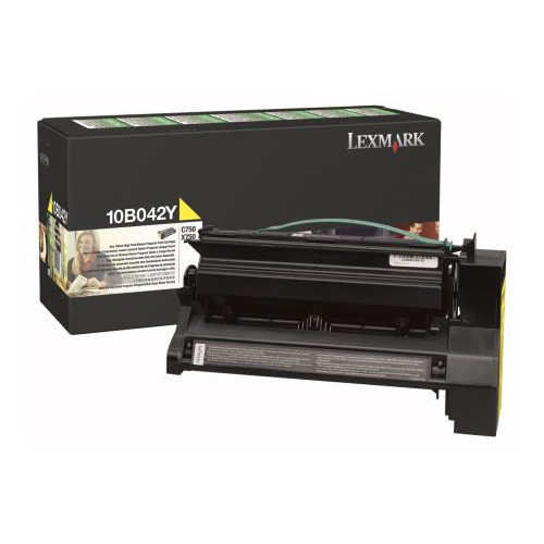 Lexmark 10B042Y high capacity yellow toner (original Lexmark) 034300 - 1