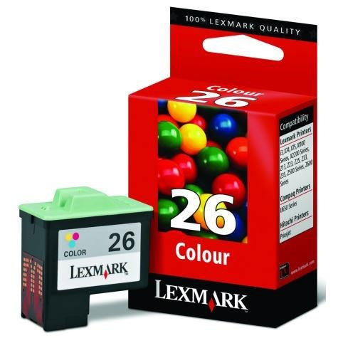Lexmark 10N0026 (#26) high capacity colour ink cartridge (original Lexmark) 10N0026E 040180 - 1