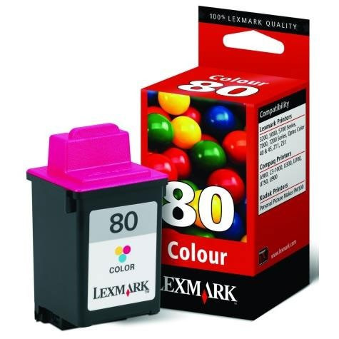 Lexmark 12A1980 (#80) colour ink cartridge (original) 12A1980E 040030 - 1