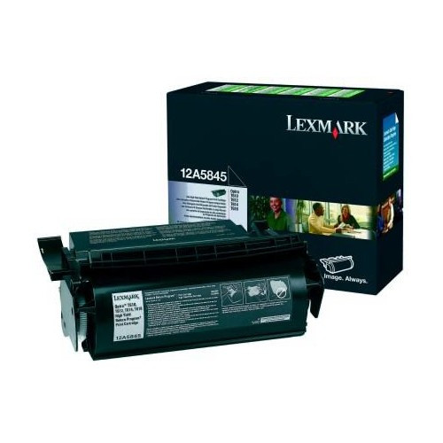 Lexmark 12A5845 high capacity black toner (original Lexmark) 12A5845 034198 - 1