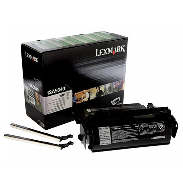 Lexmark 12A5849 high capacity LABEL TONER (original Lexmark) 12A5849 037576 - 1