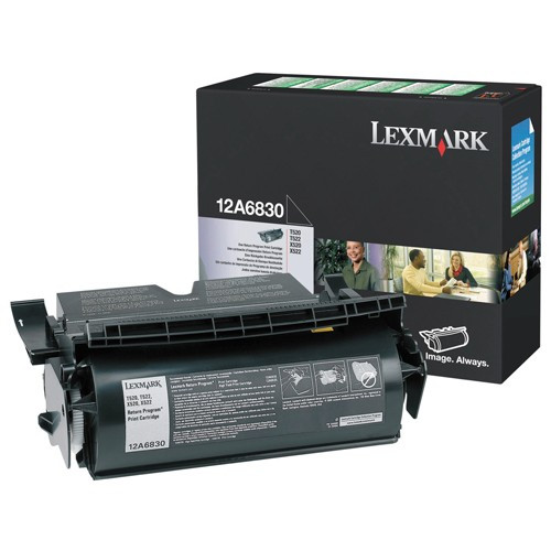Lexmark 12A6830 black toner (original) 12A6830 034220 - 1