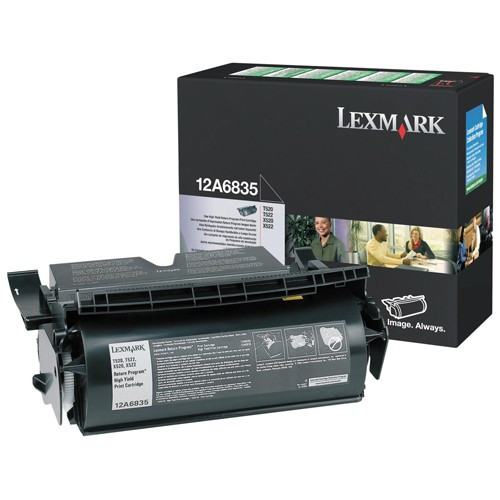 Lexmark 12A6835 high-capacity black toner (original Lexmark) 034225 - 1
