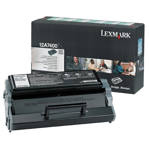 Lexmark 12A7400 black toner (original Lexmark) 12A7400 037090 - 1