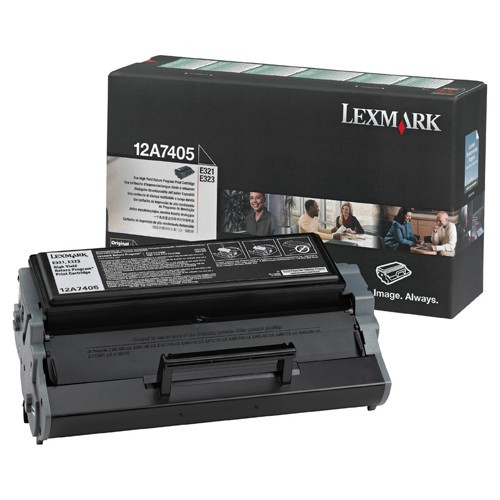 Lexmark 12A7405 high capacity black toner (original Lexmark) 12A7405 034100 - 1
