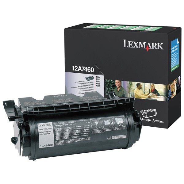 Lexmark 12A7460 black toner (original) 12A7460 034120 - 1