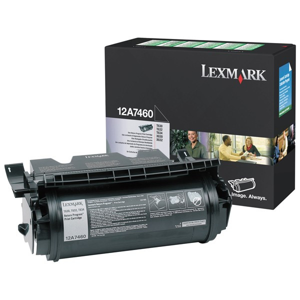 Lexmark 12A7460 black toner (original Lexmark) 034120 - 1