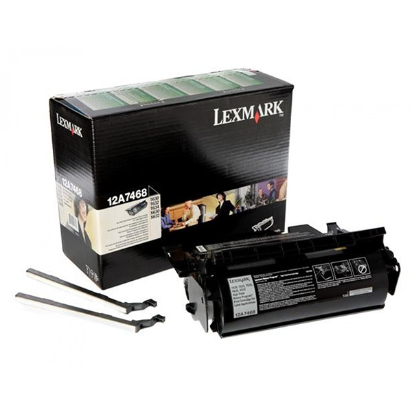 Lexmark 12A7468 high capacity LABEL TONER (original Lexmark) 12A7468 037582 - 1