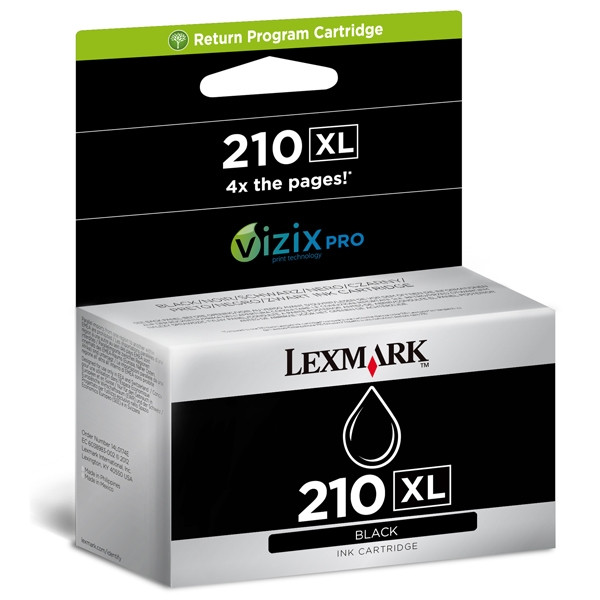 Lexmark 14L0174E (#210XL) high-capacity black ink cartridge (original Lexmark) 040608 - 1