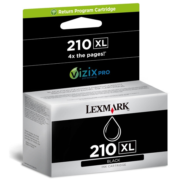 Lexmark 14L0174E (#210XL) high capacity black ink cartridge (original) 14L0174E 040608 - 1