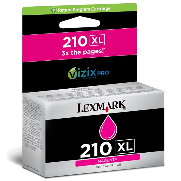 Lexmark 14L0176E (#210XL) high capacity magenta ink cartridge (original) 14L0176E 040612 - 1