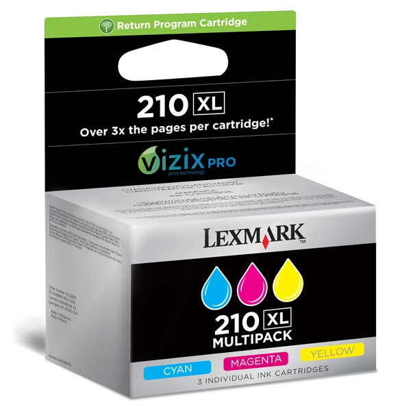 Lexmark 14L0269E (#210XL) C/M/Y ink cartridge 3-pack (original Lexmark) 040618 - 1