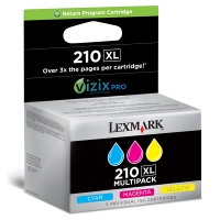 Lexmark 14L0269E (#210XL) C/M/Y ink cartridge 3-pack (original Lexmark) 040618