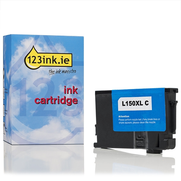 Lexmark 14N1615E (#150XL) high capacity cyan ink cartridge (123ink version) 14N1615EC 040467 - 1