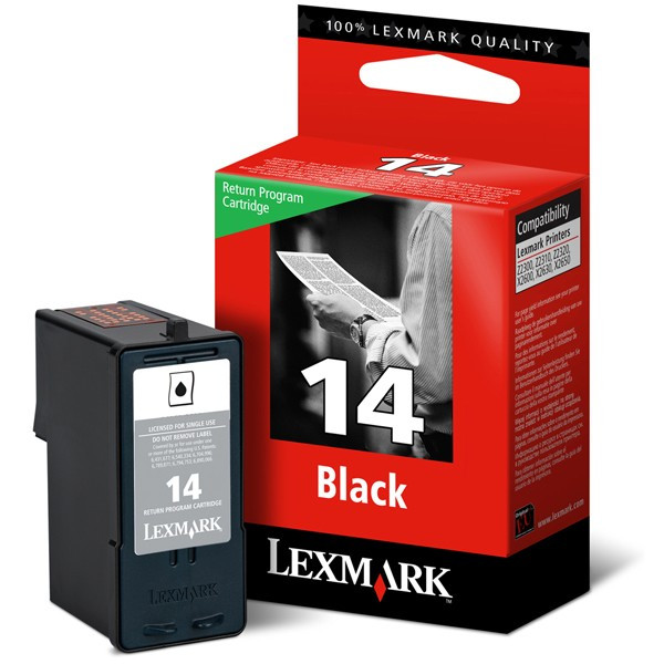 Lexmark 14 (18C2090E) black ink cartridge (original Lexmark) 18C2090E 040360 - 1