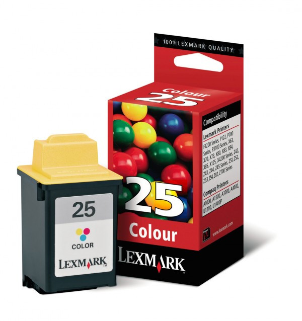 Lexmark 15M0125 (#25) colour high capacity ink cartridge (original Lexmark) 15M0125E 040055 - 1