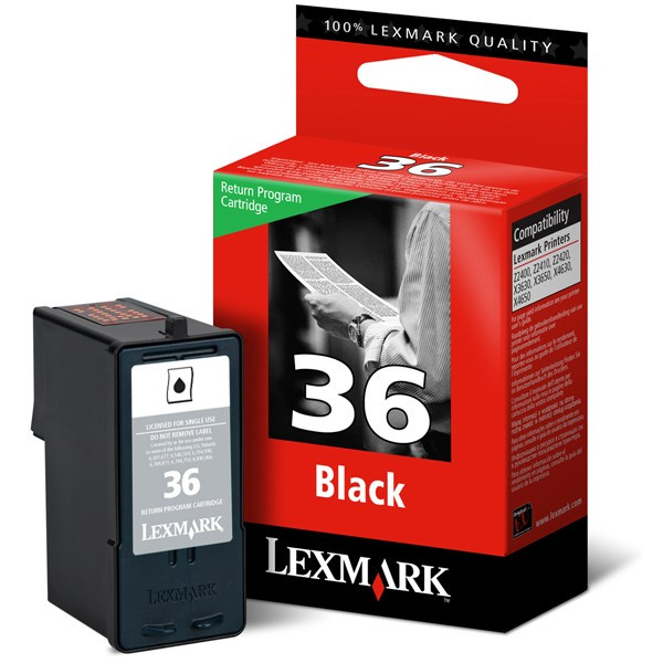 Lexmark 18C2130E (#36) black ink cartridge (original Lexmark) 040370 - 1