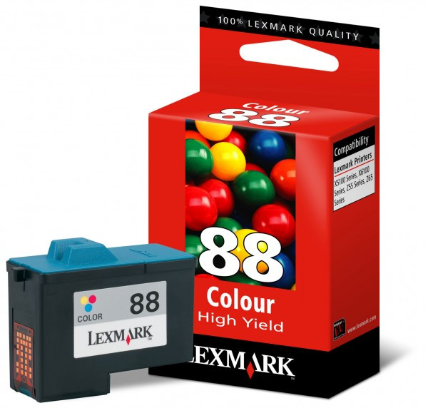 Lexmark 18L0000 (#88) colour high capacity ink cartridge (original Lexmark) 18L0000E 040205 - 1
