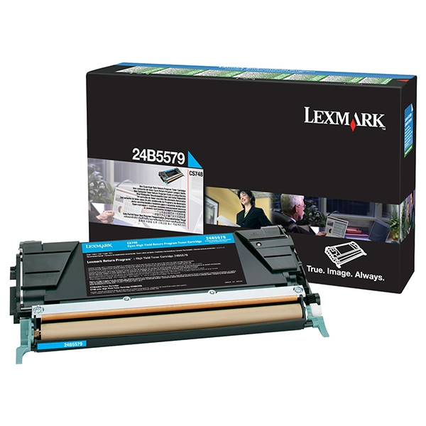 Lexmark 24B5579 high capacity cyan toner (original Lexmark) 24B5579 037588 - 1