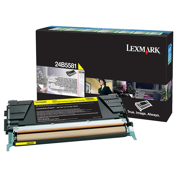 Lexmark 24B5581 high capacity yellow toner (original Lexmark) 24B5581 037592 - 1