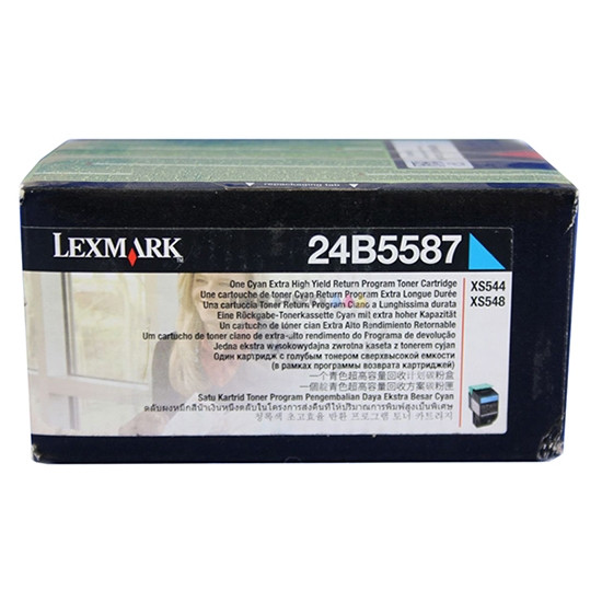 Lexmark 24B5587 cyan toner (original Lexmark) 24B5587 037398 - 1