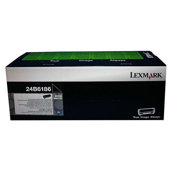 Lexmark 24B6186 black toner (original Lexmark) 24B6186 037714 - 1