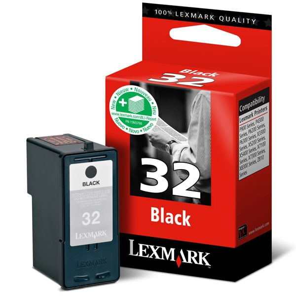 Lexmark 32 (18CX032) black ink cartridge (original Lexmark) 18CX032E 040219 - 1