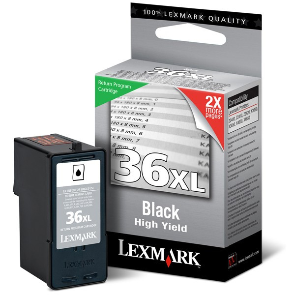 Lexmark 36XL high capacity black ink cartridge, original (18C2170E) 18C2170E 040375 - 1