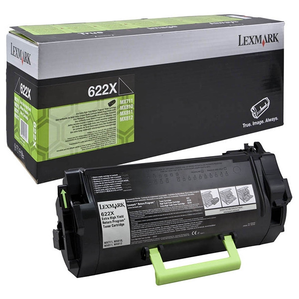 Lexmark 622X (62D2X00) extra high-capacity black toner (original Lexmark) 037234 - 1