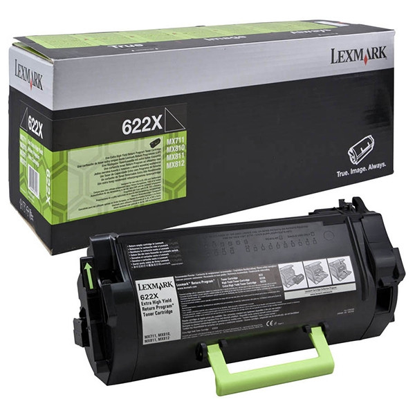 Lexmark 622X (62D2X00) extra high capacity black toner (original Lexmark) 62D2X00 037234 - 1