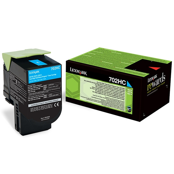 Lexmark 702HC (70C2HC0) high-capacity cyan toner (original Lexmark) 037248 - 1