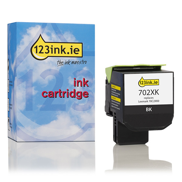 Lexmark 702XK (70C2XK0) extra high capacity black toner (123ink version) 70C2XK0C 037255 - 1