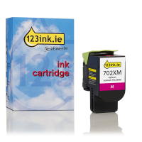 Lexmark 702XM (70C2XM0) extra high capacity magenta toner (123ink version) 70C2XM0C 037259