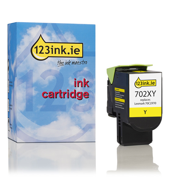Lexmark 702XY (70C2XY0) extra high-capacity yellow toner (123ink version) 037261 - 1