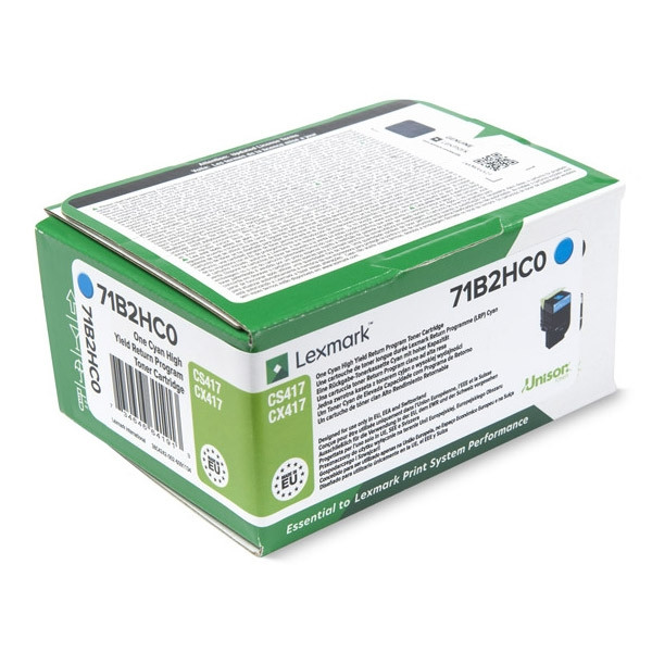 Lexmark 71B2HC0 high-capacity cyan toner (original Lexmark) 037750 - 1