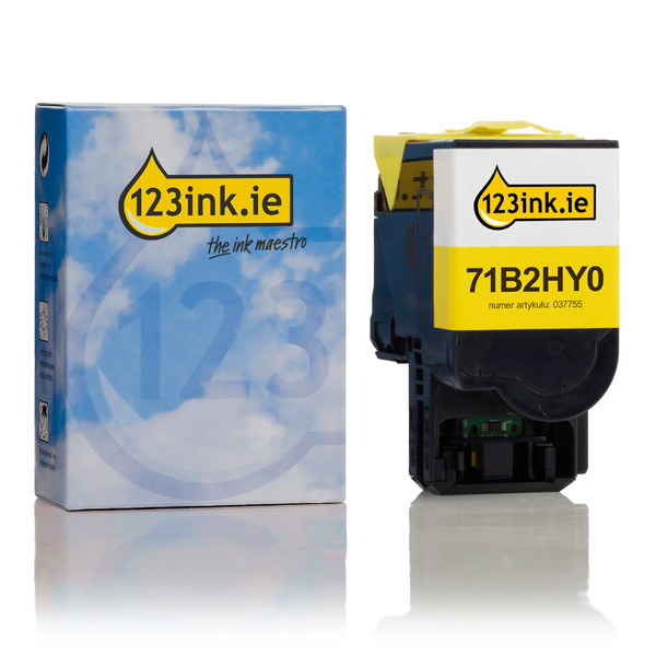 Lexmark 71B2HY0 high capacity yellow toner (123ink version) 71B2HY0C 037755 - 1