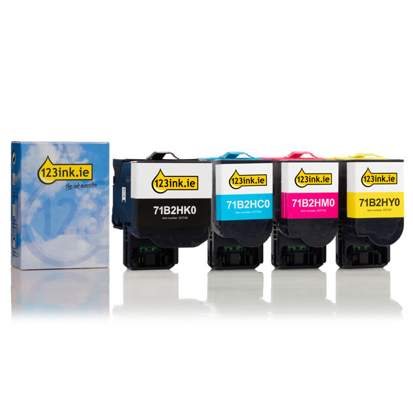 Lexmark 71B2H BK/C/M/Y toner 4-pack (123ink version) 130297 - 1